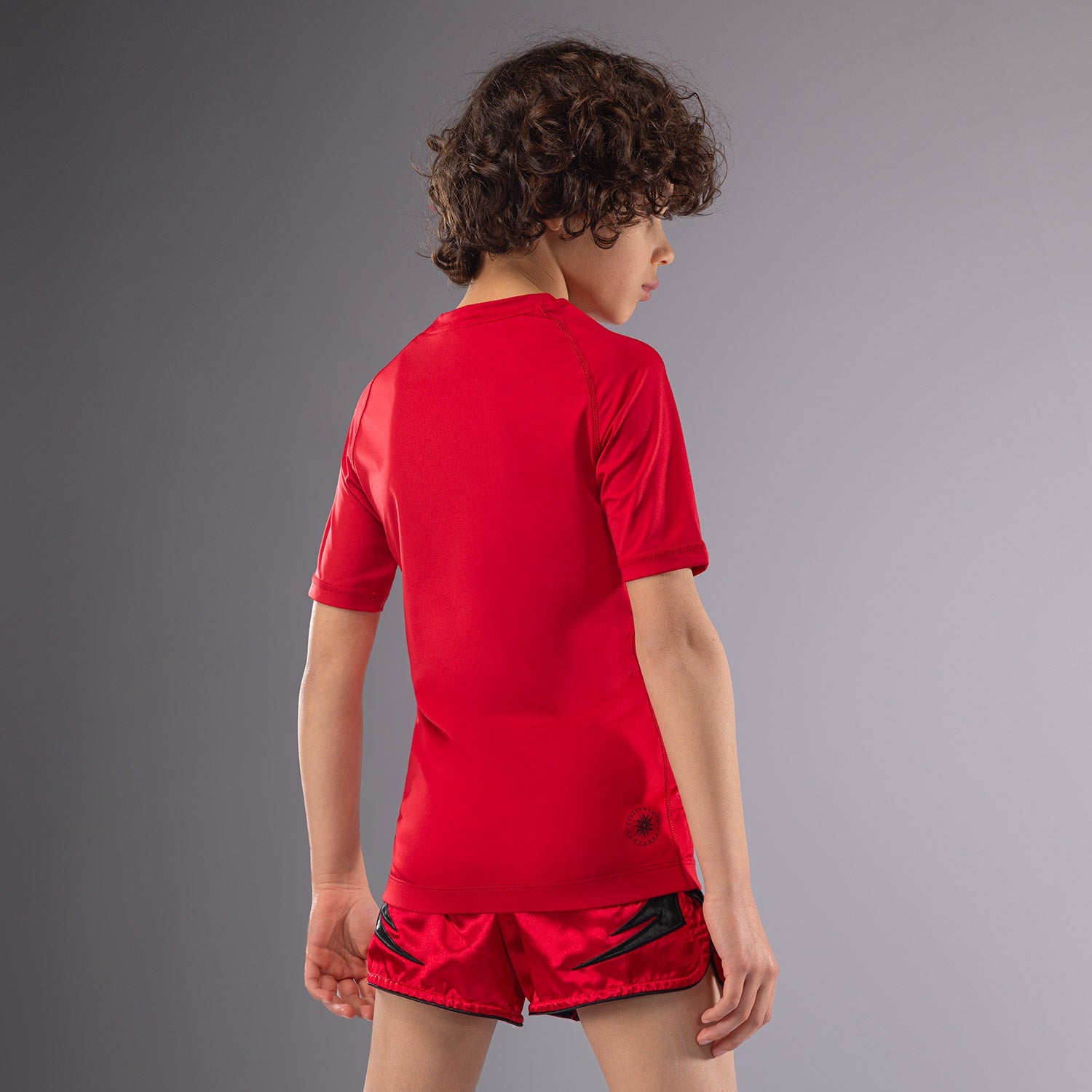 Rashguards Manches Courtes pour Enfants Venum Contender - Rouge Cerise