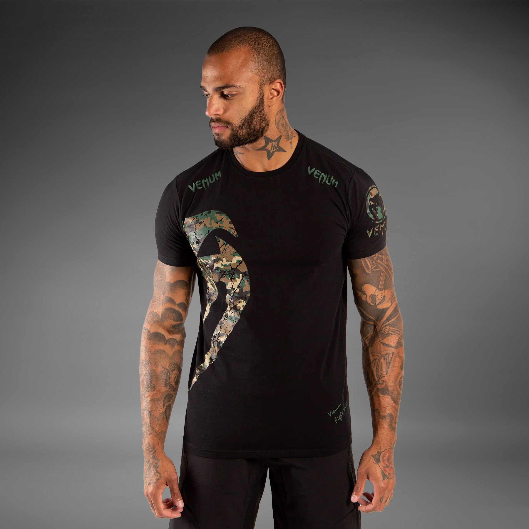 T-shirt Noir/Camo Venum Original Giant