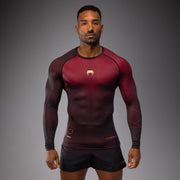 Rashguard Manches Longues Venum Tactical XT- Noir/Bordeaux/Or