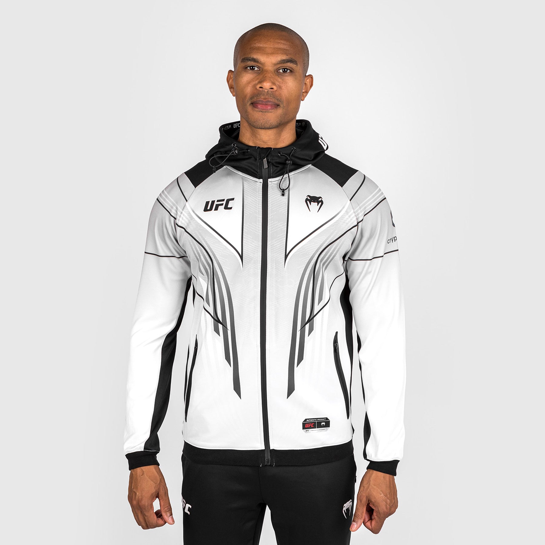 Sweat à capuche Personnalisé Walkout UFC Venum Authentic Fight Night 2.0 pour homme - Blanc