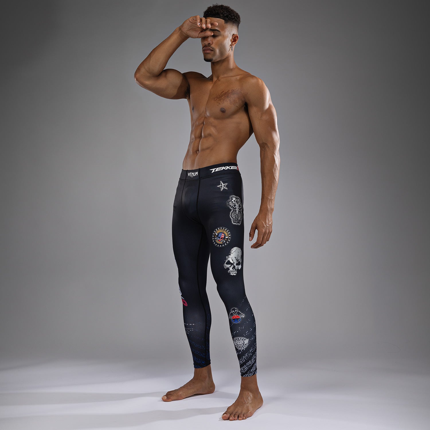 Pantalon de compression Venum x TEKKEN 8 - Paul Phoenix - Noir/Bleu