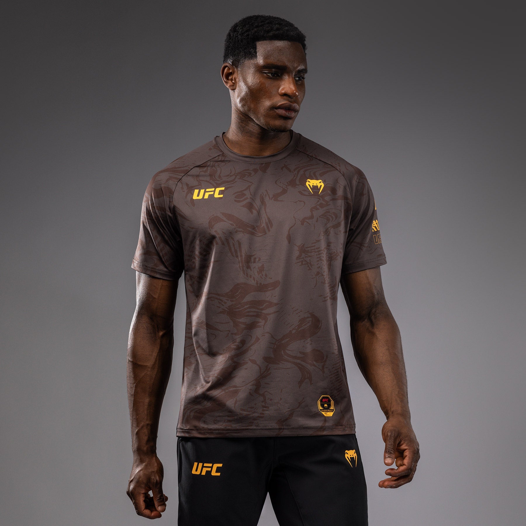 T-shirt Dry-Tech UFC Fusion by Venum Fight Week - Marron Terrestre