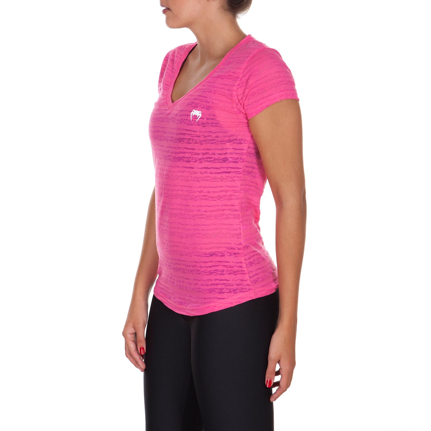 T-shirt Femme Col V Venum Essential - Rose