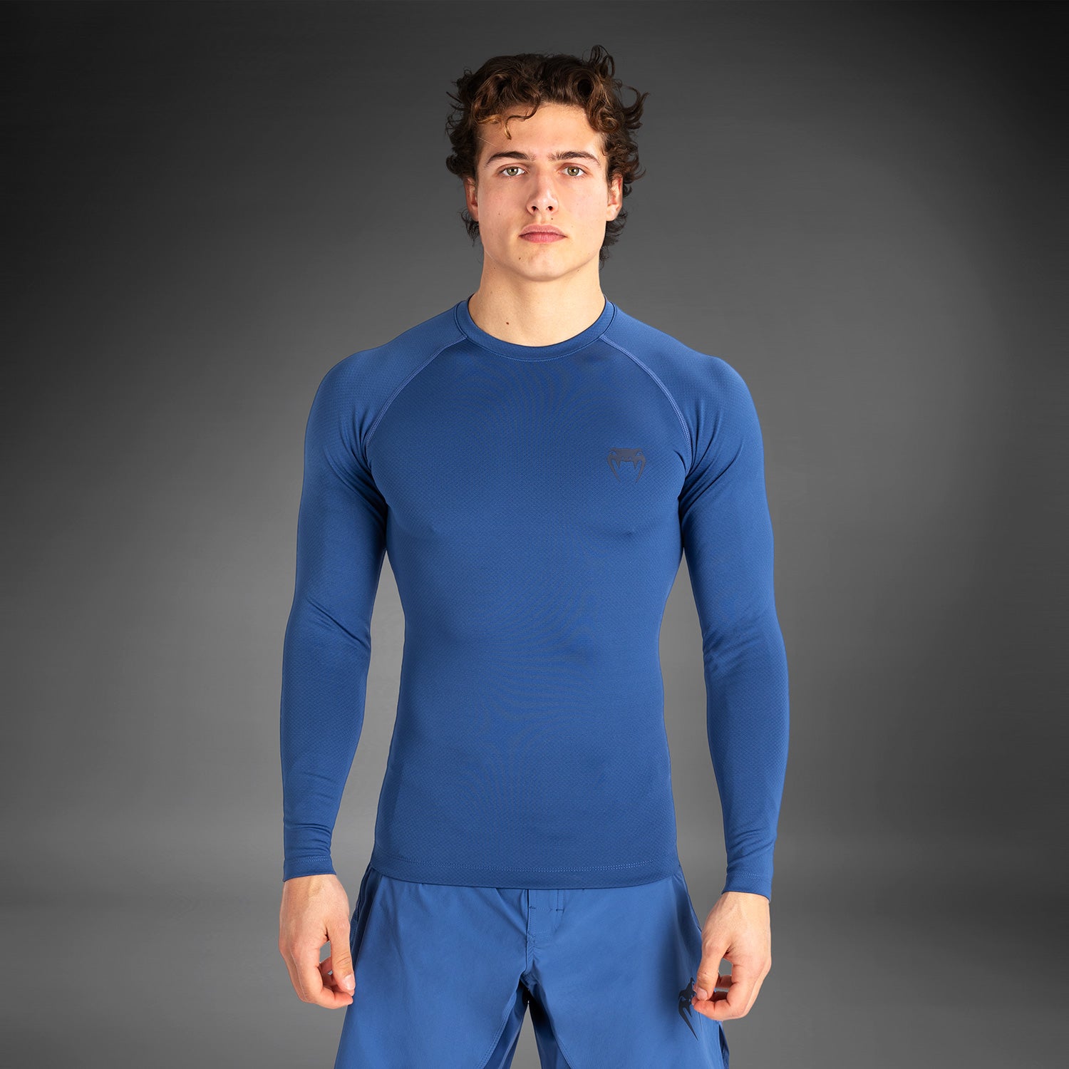 Rashguard à manches longues pour hommes Venum Contender - Bleu