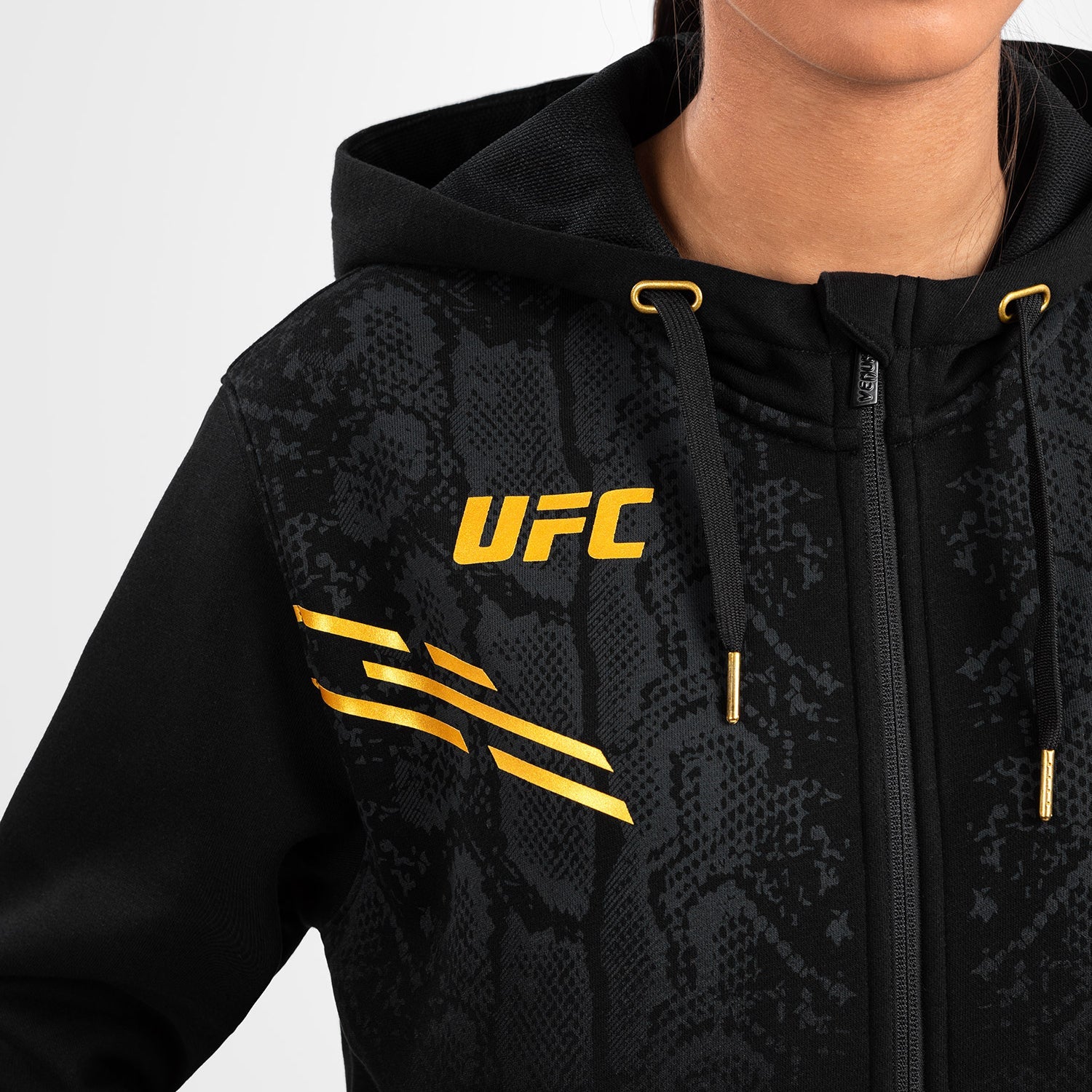 Sweatshirt zippé à capuche pour Femmes UFC Adrenaline by Venum Replica - Champion