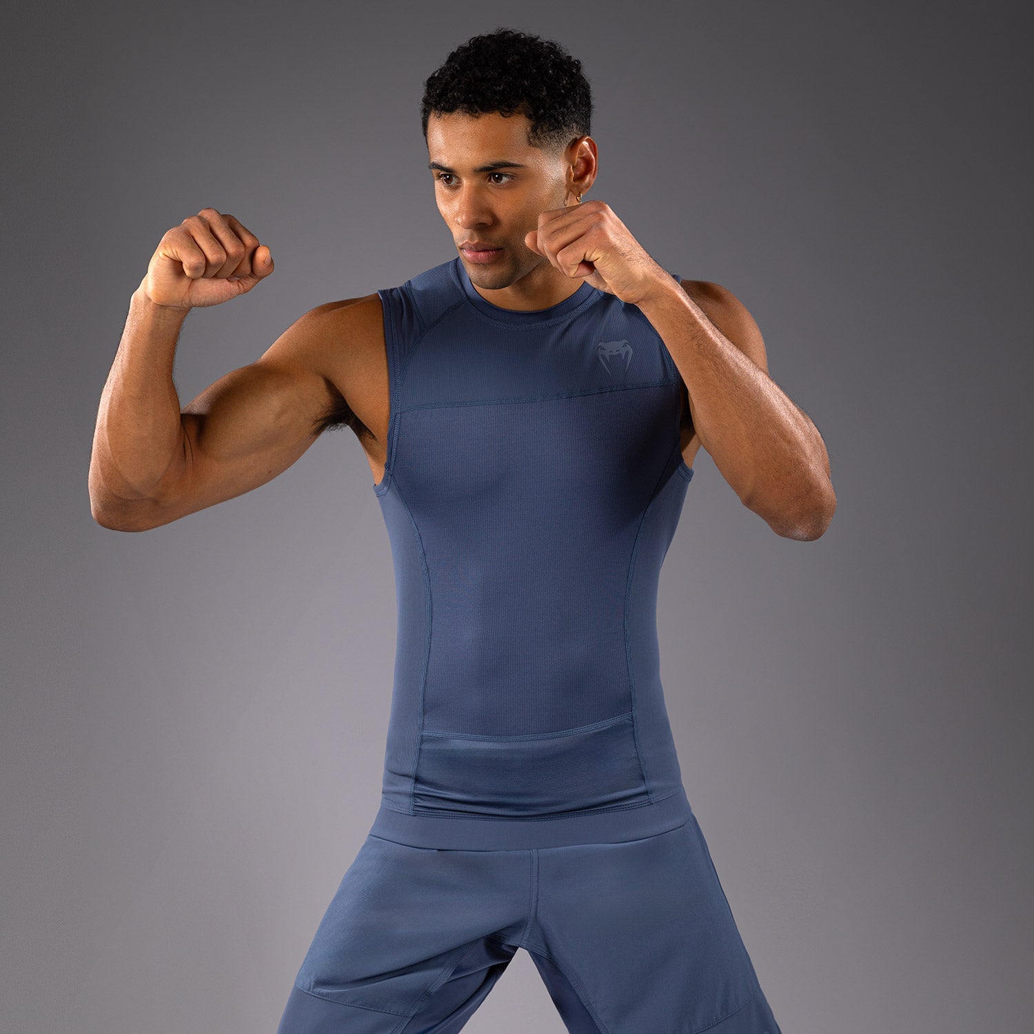 Rashguard sans Manches Venum G-Fit Air pour Hommes - Bleu Brumeux