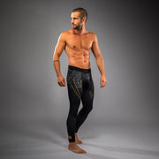 Pantalon de Compression Venum Serpenti – Noir/Argent/Or