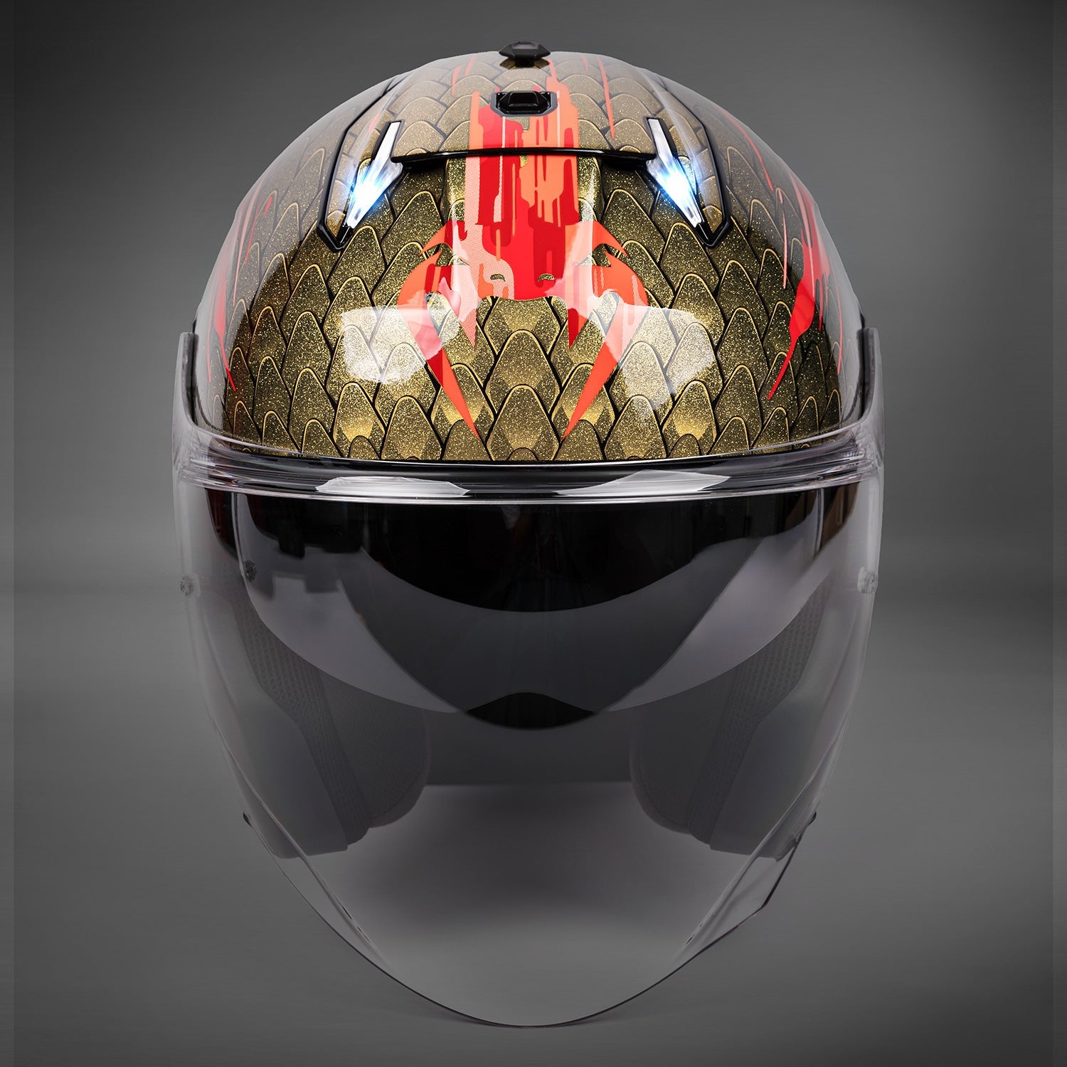 Casque de moto Venum x Shark SKWAL i3 JET - Rouge/Or