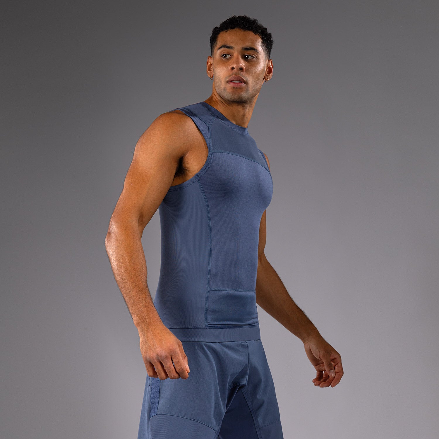 Rashguard sans Manches Venum G-Fit Air pour Hommes - Bleu Brumeux