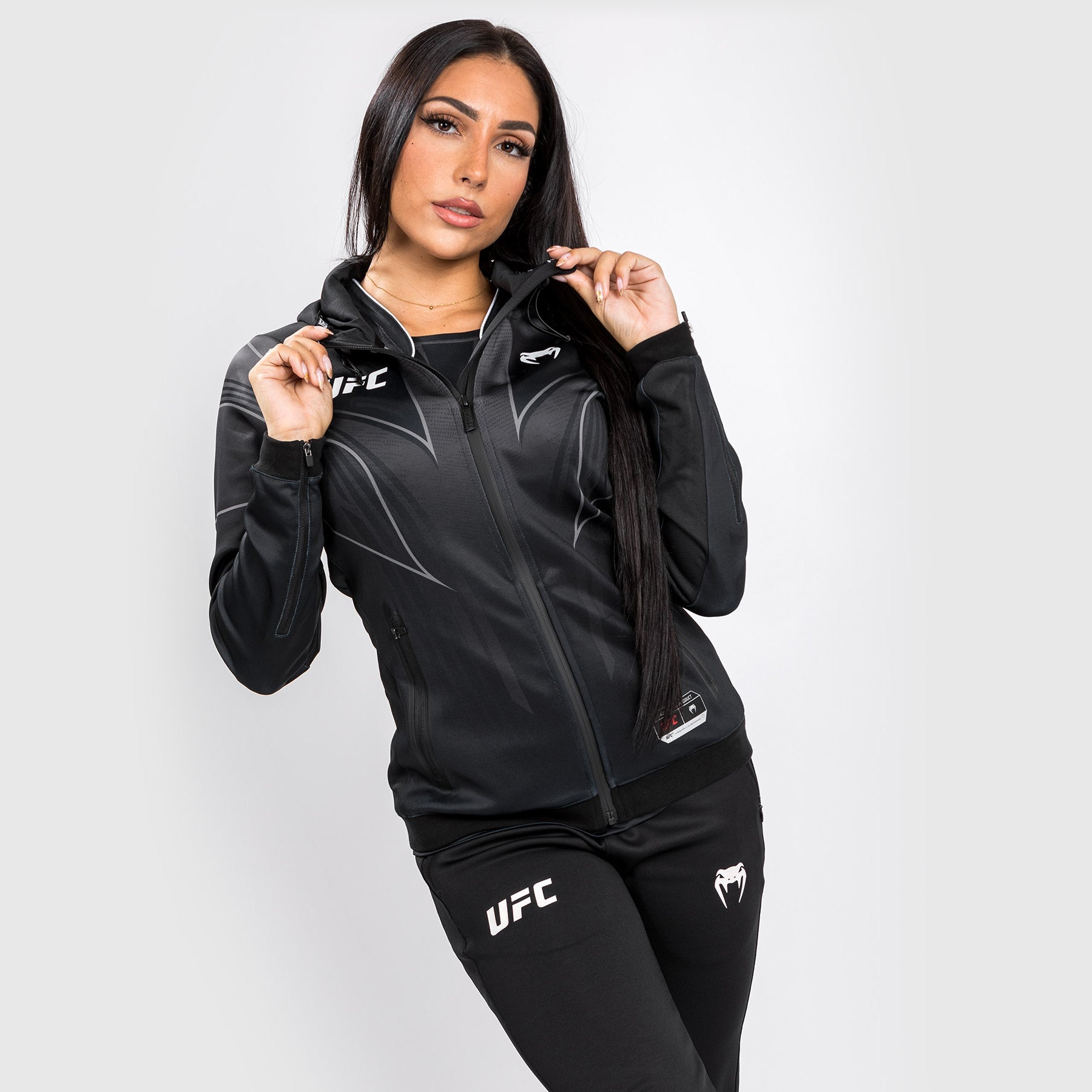 Sweatshirt à Capuche Femme UFC Venum Authentic Fight Night 2.0 - Noir