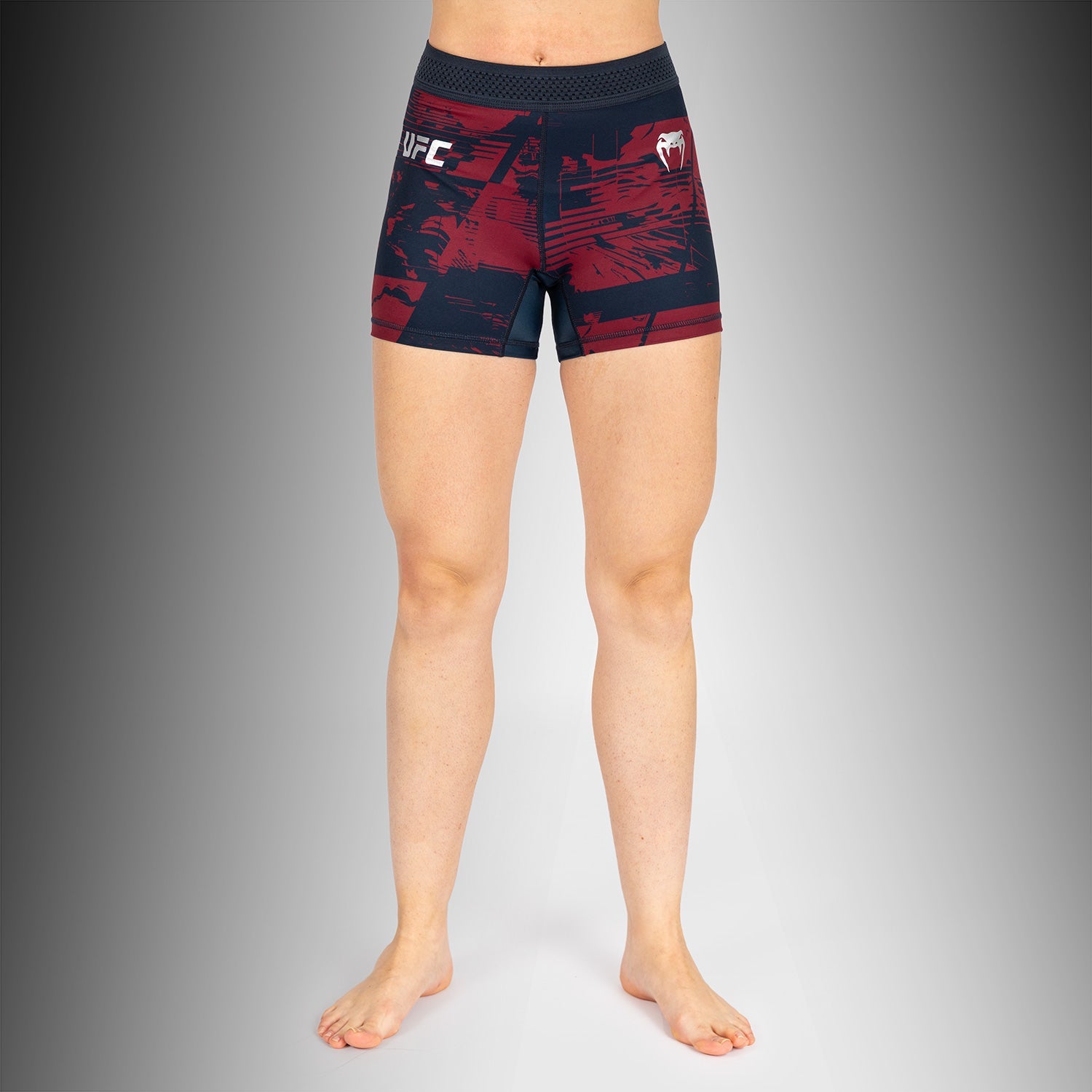 Short de compression Performance Femme UFC Zenith by Venum Authentic Fight Week - Bleu marine/Bordeaux/Argent