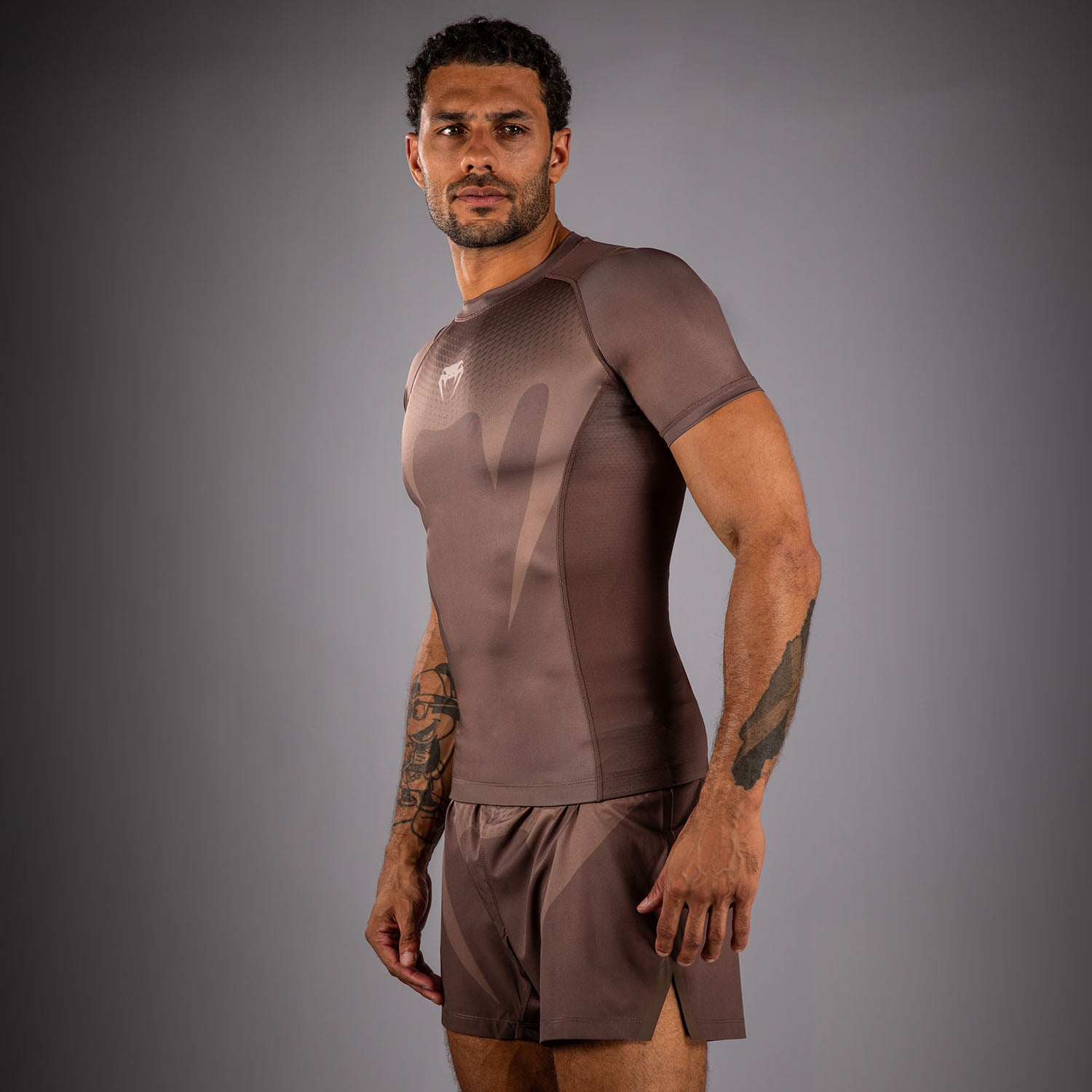 Rashguard Venum No Gi - Marron Chocolat
