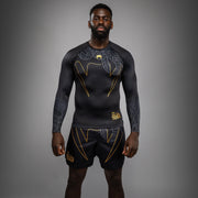 Rashguard Manches Longues Venum Serpenti – Noir/Argent/Or