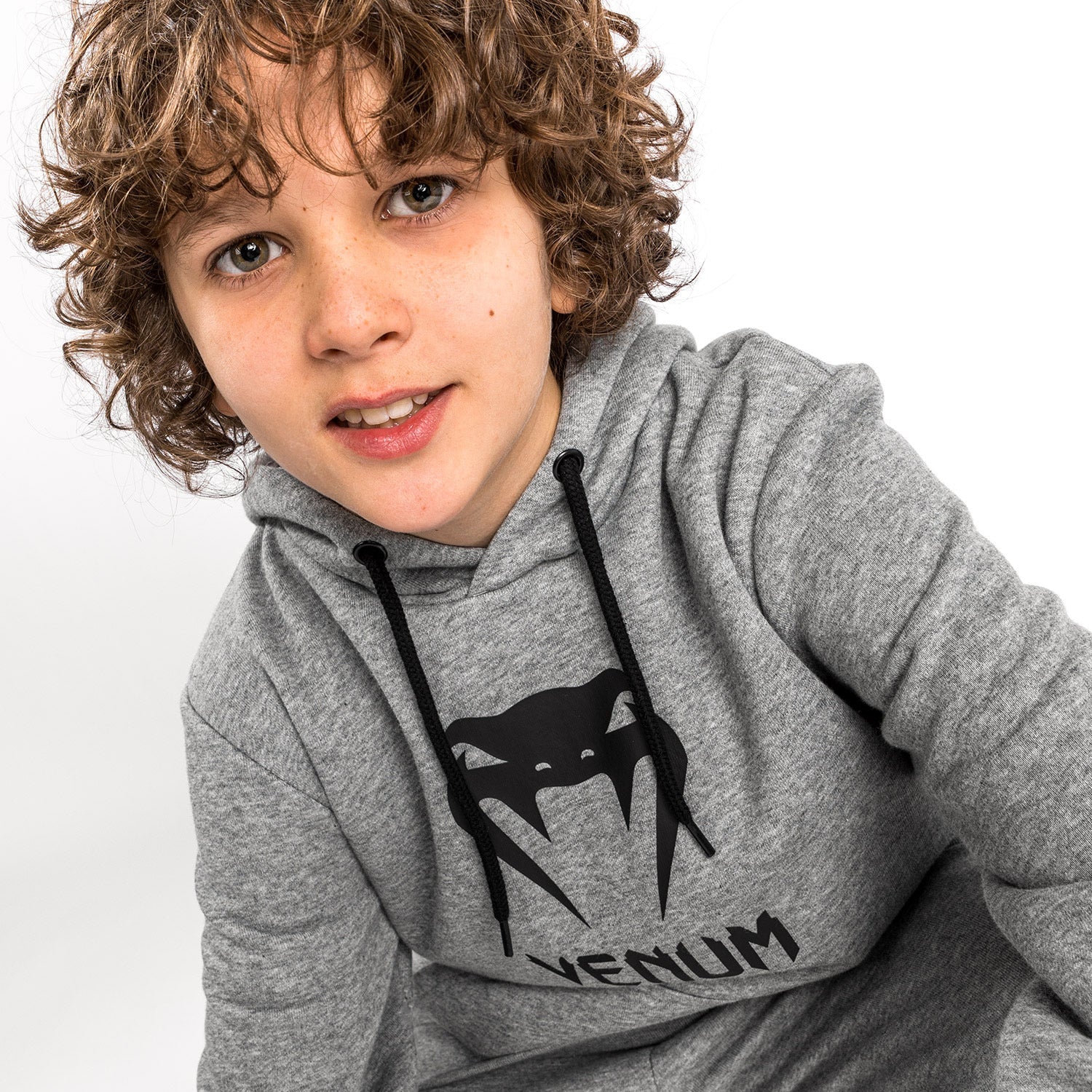 Sweatshirt à Capuche Venum Classic - Pour Enfants - Gris Chiné Clair