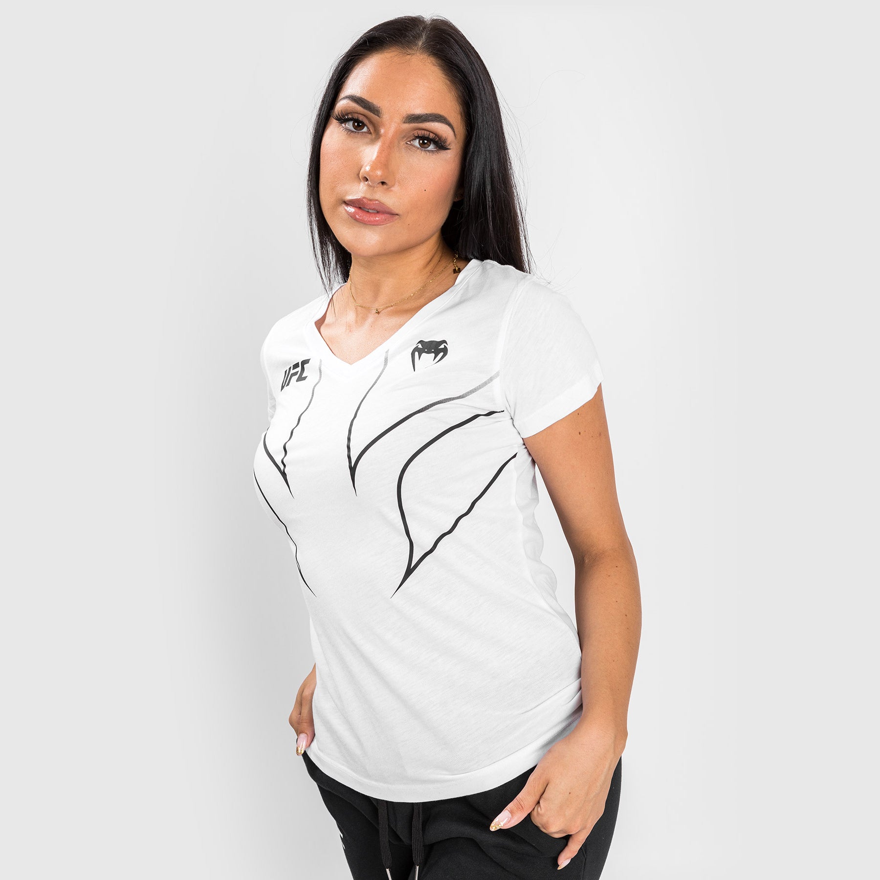 T-shirt Femme UFC Venum Fight Night 2.0 Replica - Blanc