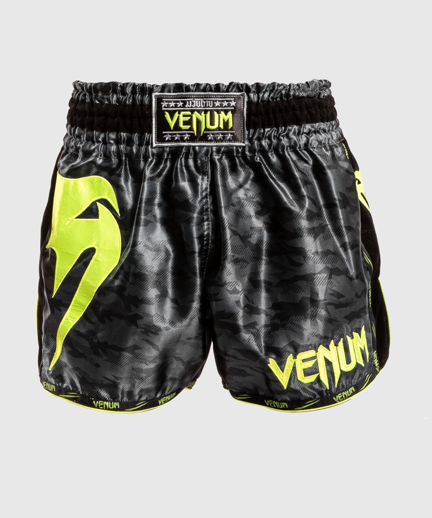 Short de Muay Thai Venum Giant Camo - Noir/Jaune