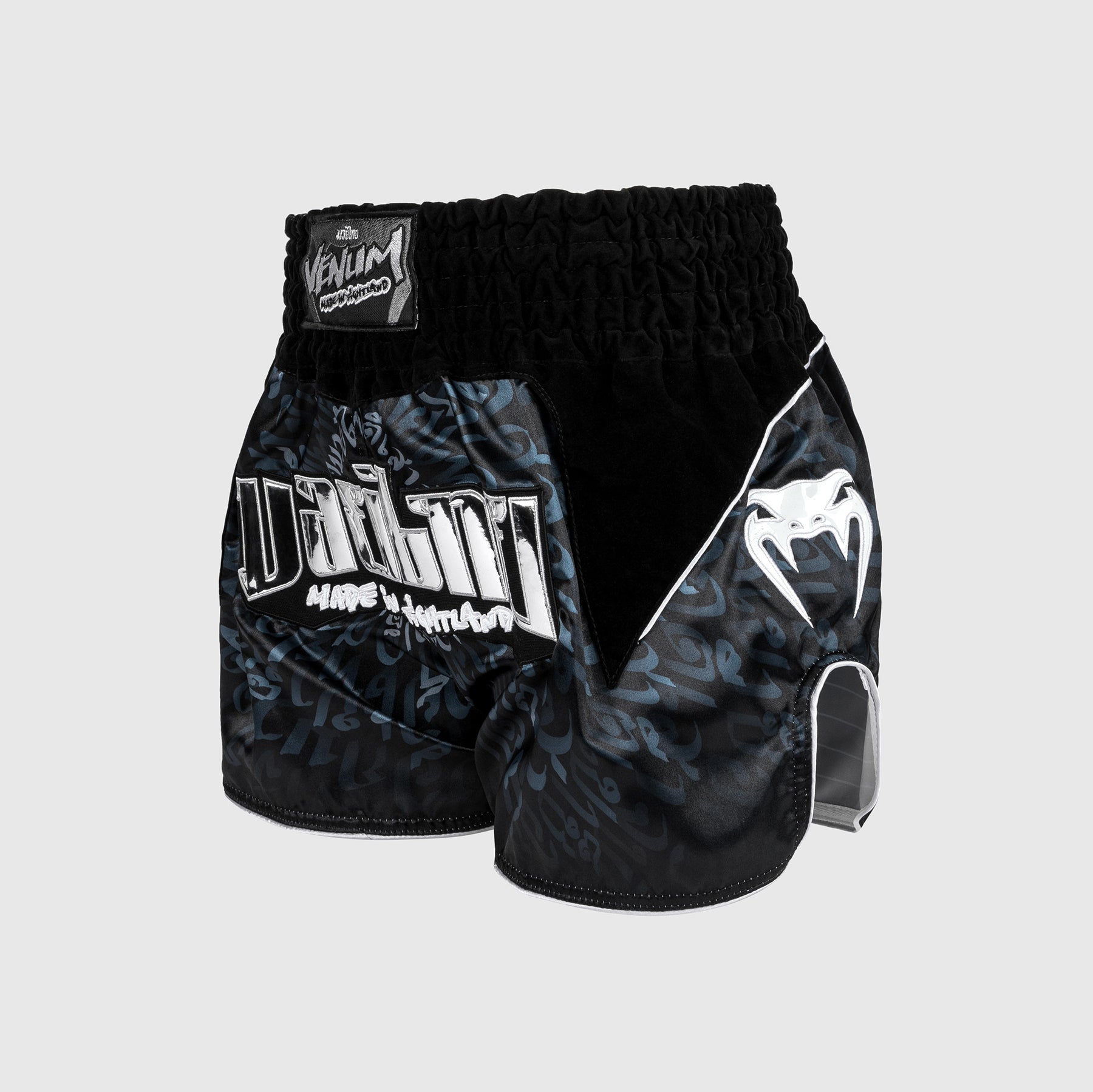 Short de Muay Thai Venum Attack - Noir/Argent