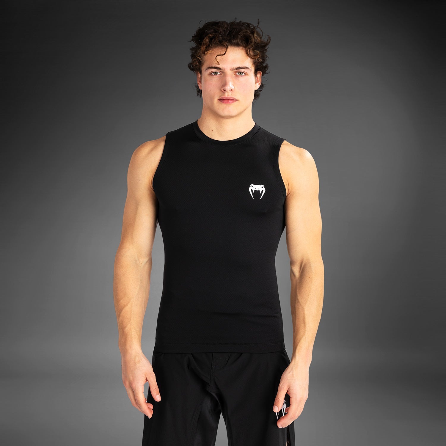 Rashguard sans manches pour hommes Venum Contender - Noir/Blanc