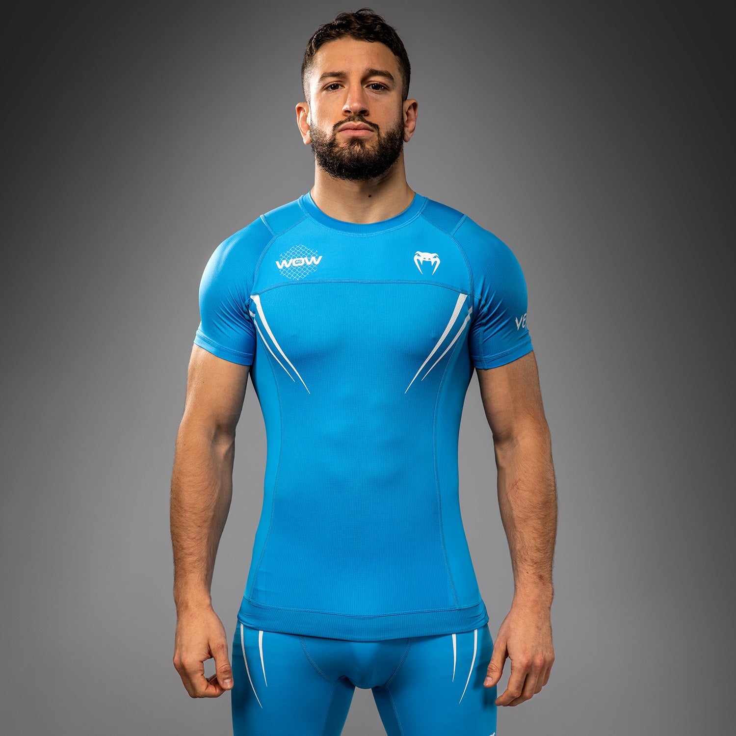 Rashguard manches courtes  Venum x WOW FC  - Bleu
