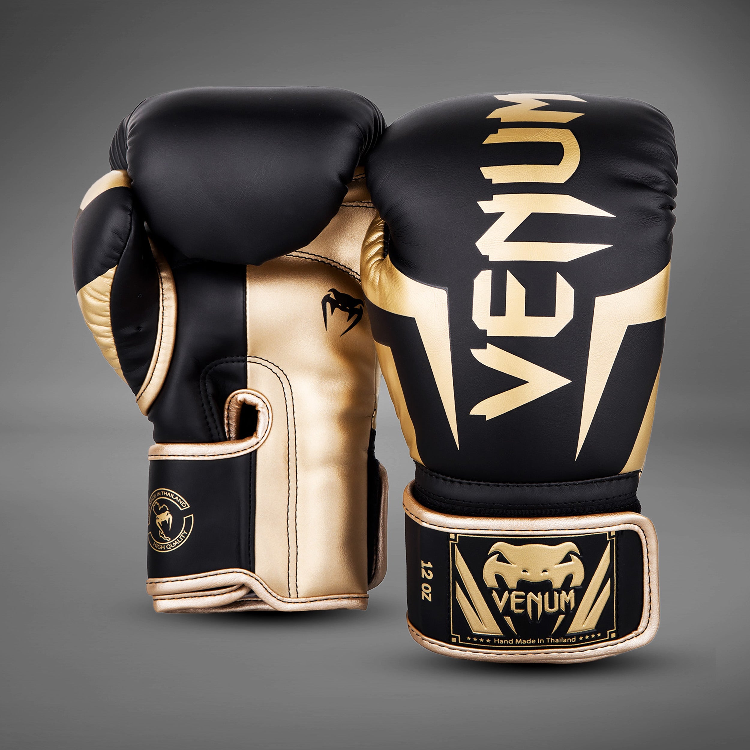 Gants de boxe Venum Elite - Noir/Doré