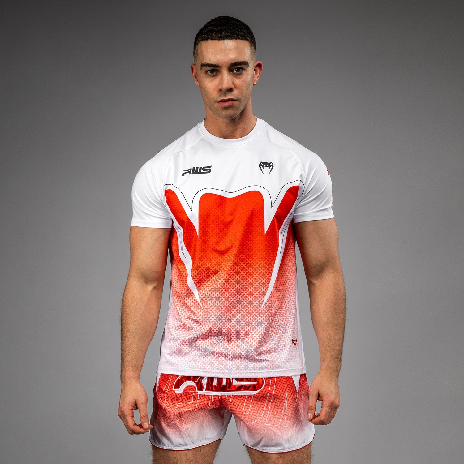 T-shirt Dry-Tech Homme Venum x RWS 2.0 – Blanc/Rouge