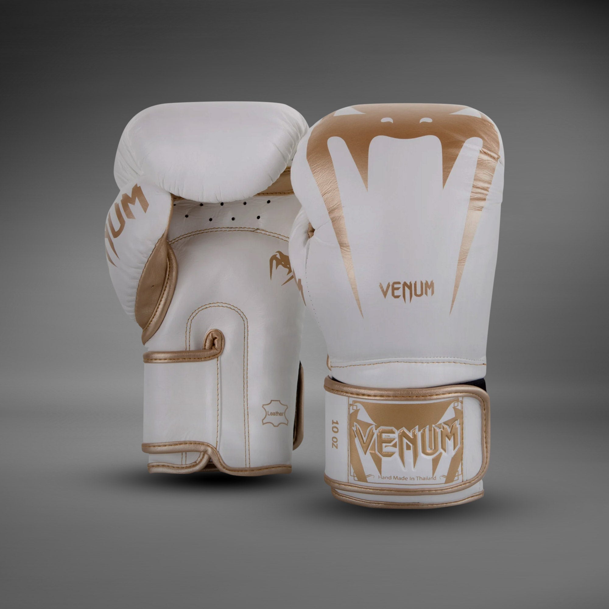 Gants de boxe Venum Giant 3.0 - Cuir Nappa - Blanc/Doré