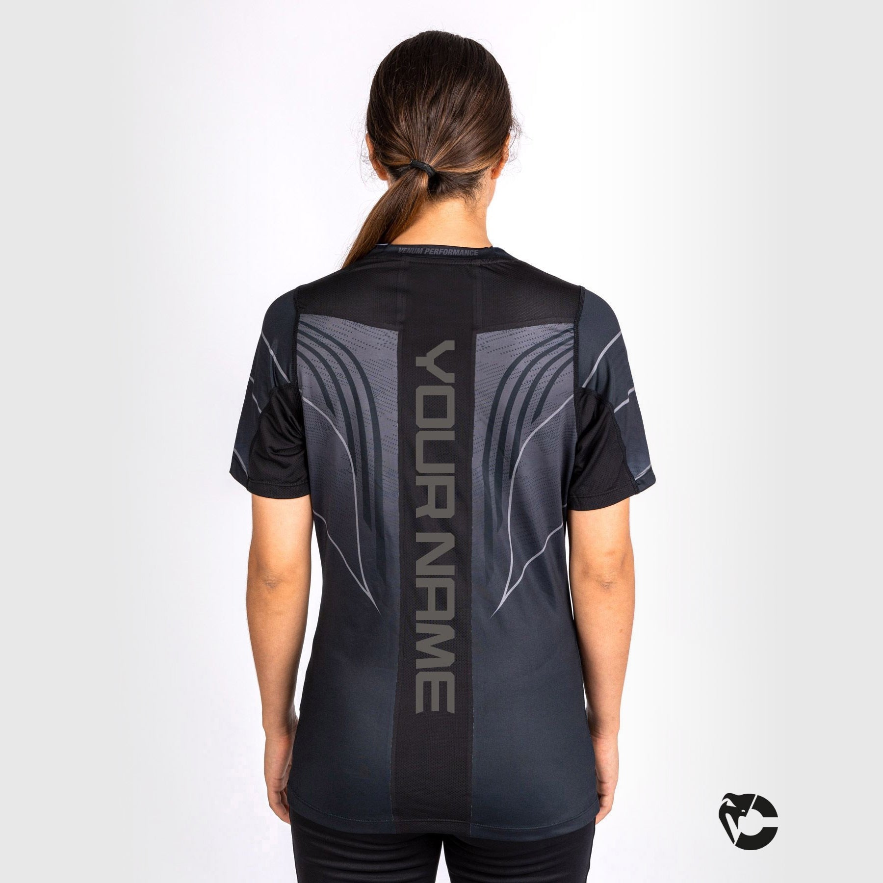 T-shirt Technique Femme Personnalisé UFC Venum Authentic Fight Night 2.0 - Noir