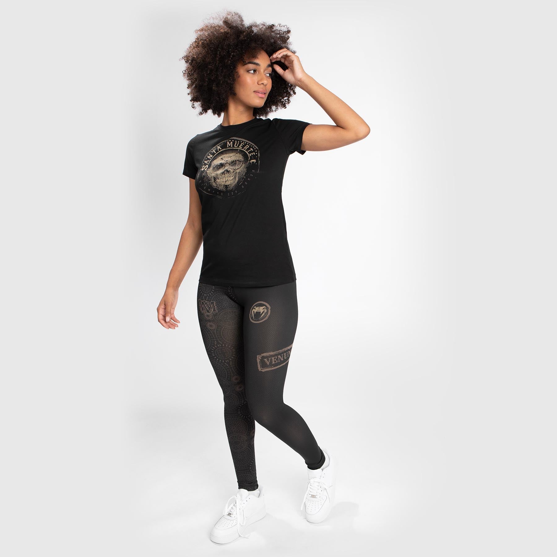 T-shirt Santa Muerte Dark Side Venum Femme - Noir/Marron