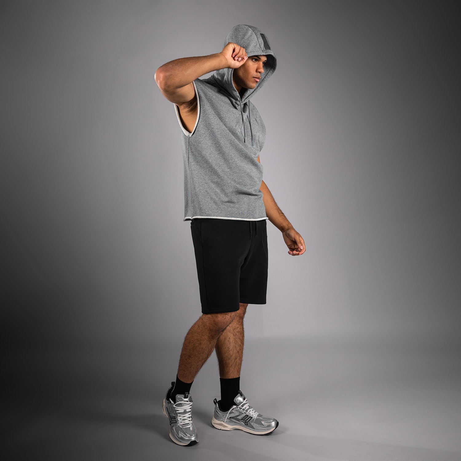 Sweat à Capuche Sans Manches Venum Divide - Gris Chiné