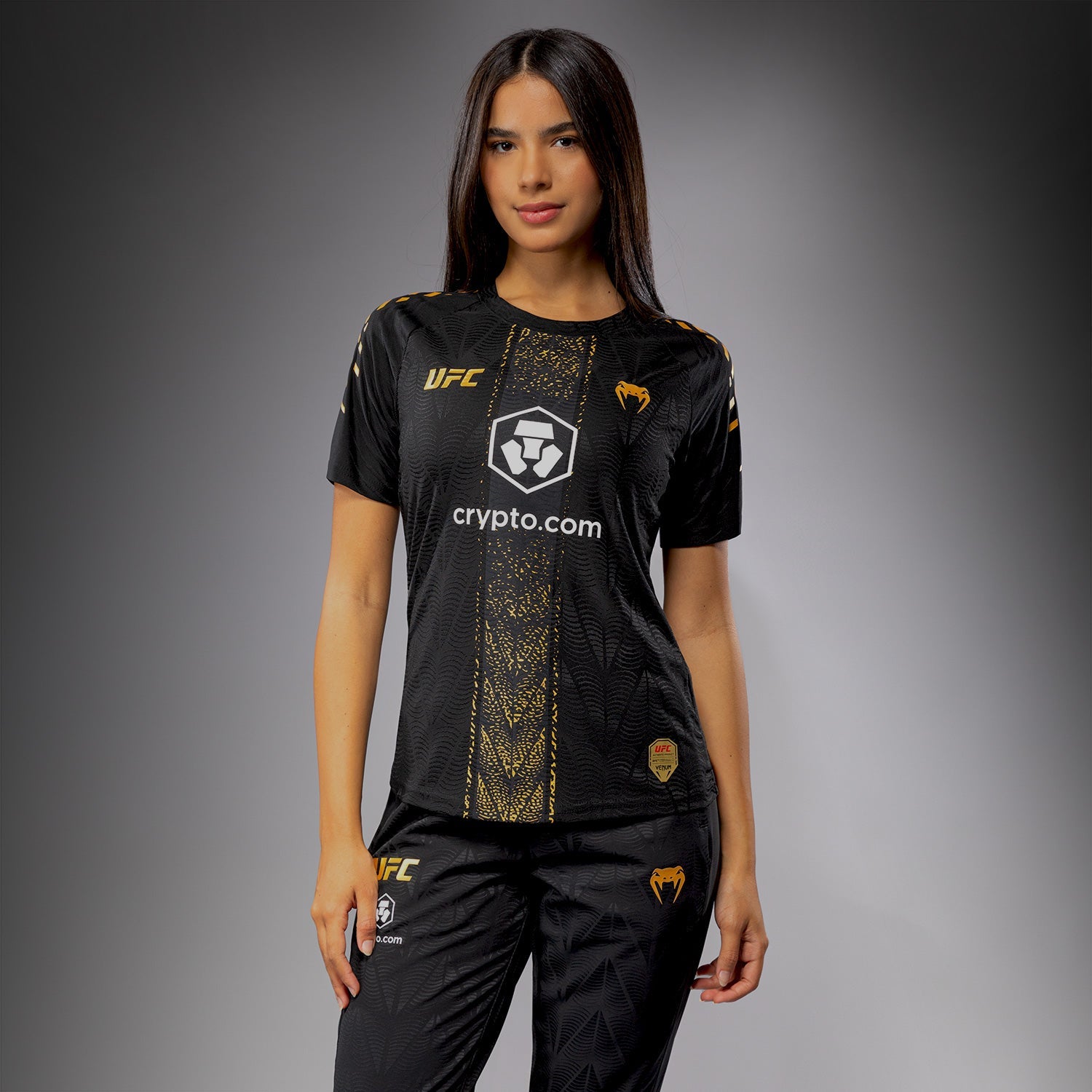 Maillot Officiel Walkout Femme Personnalisé UFC Zenith by Venum Authentic Fight Night - Champion