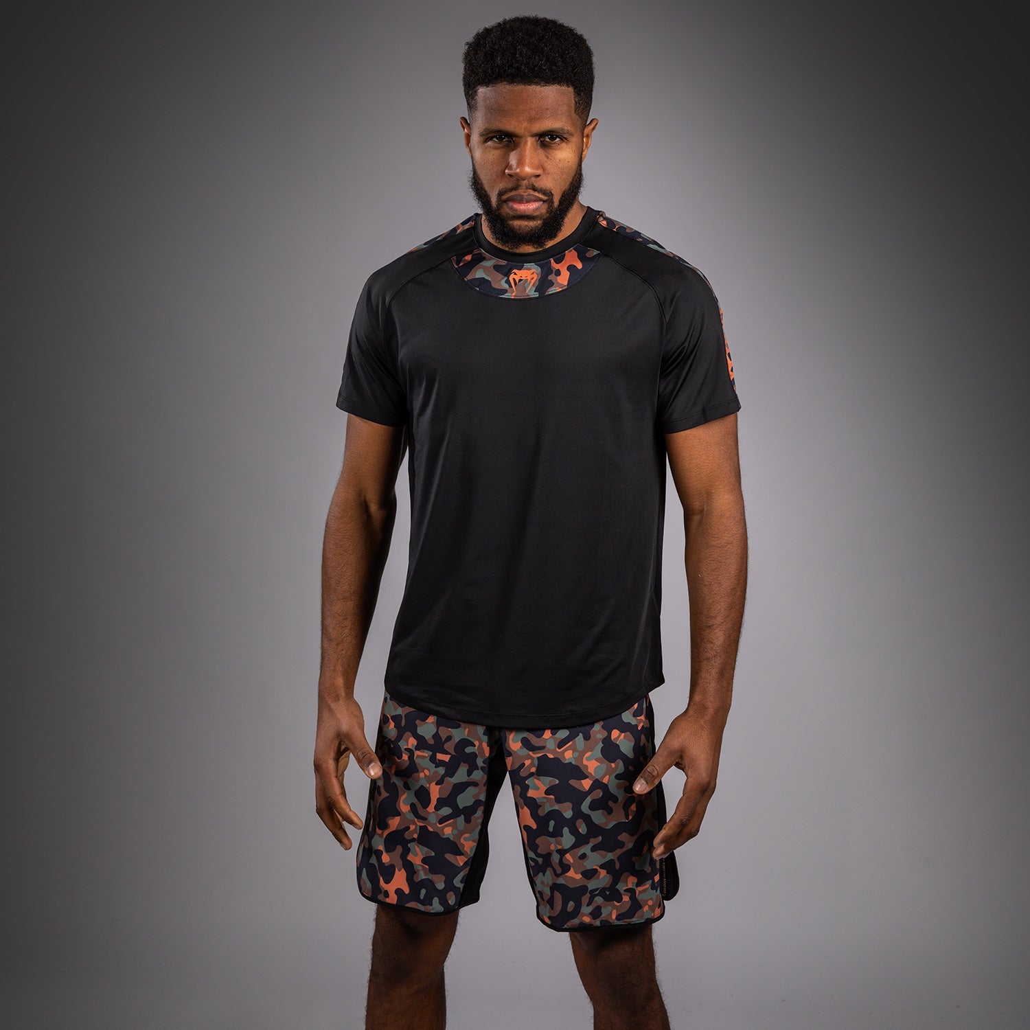 T-shirt Dry-Tech Venum Jungle Ops - Noir/Camouflage Kaki