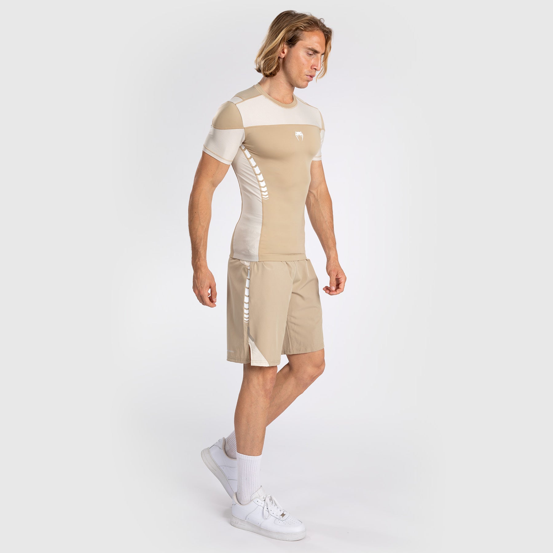 Rashguard À Manches Courtes pour Hommes Venum Tempest - Beige/Sable