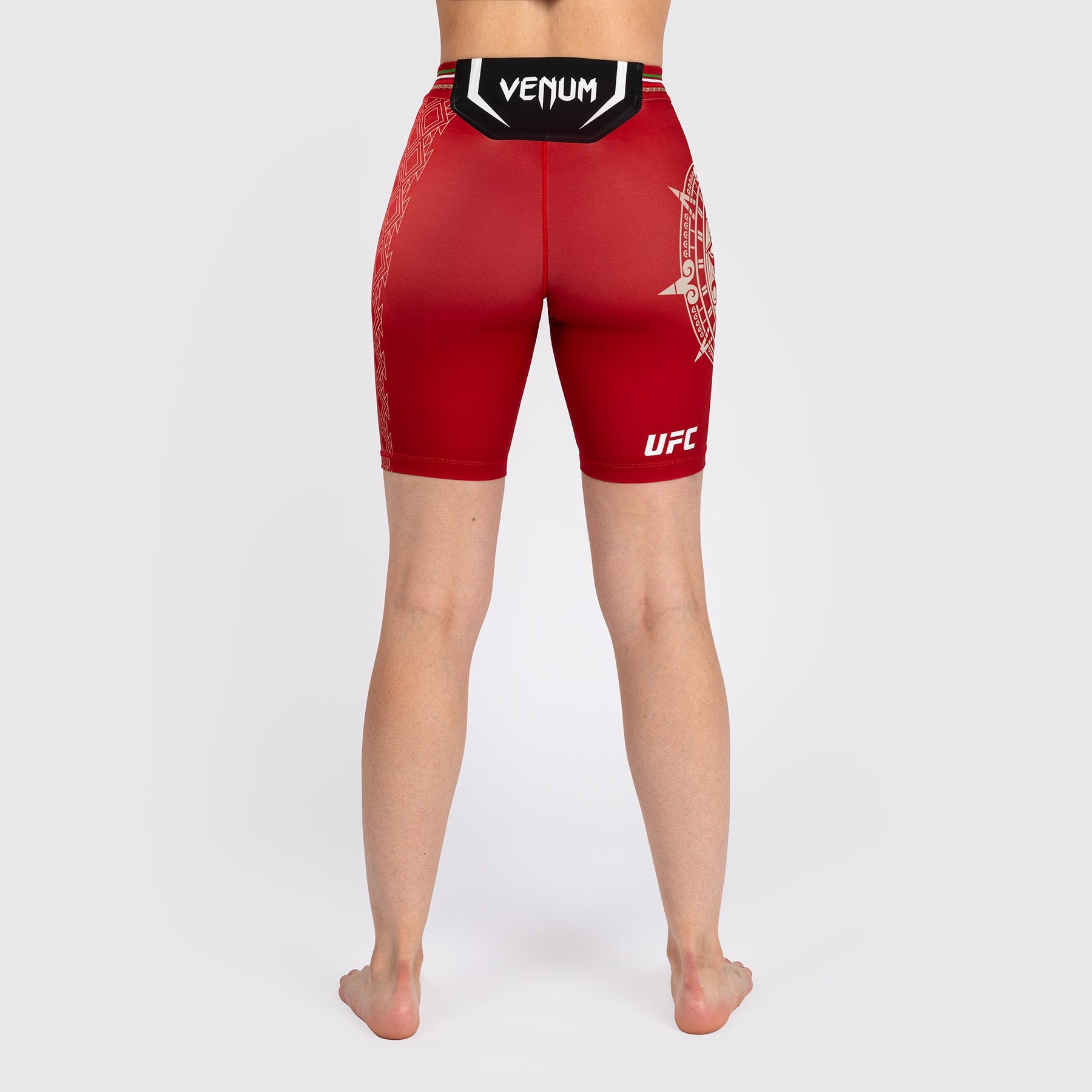 Noche UFC by Venum Authentic Fight Night Short de compression pour Femmes - Coupe Longue - Rouge