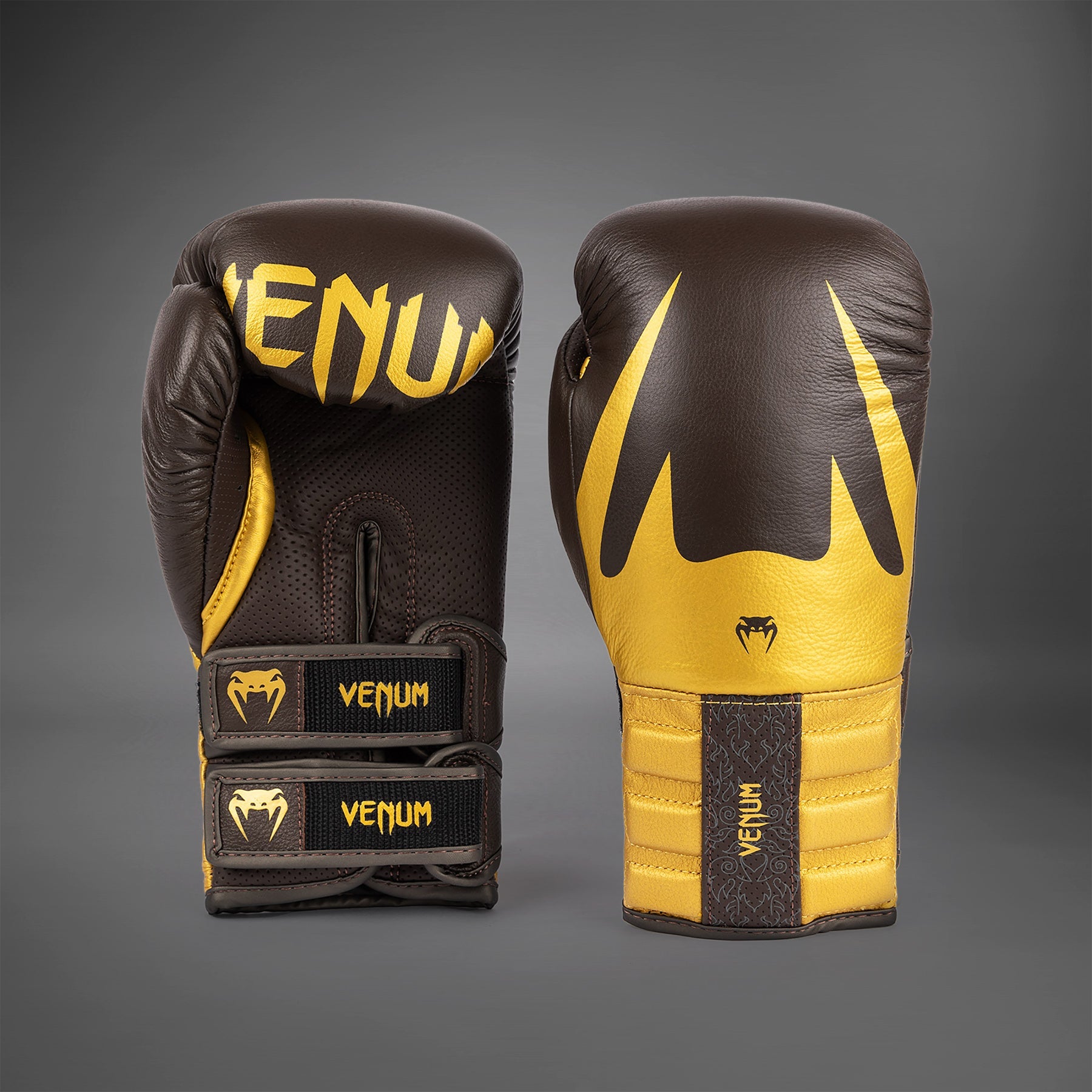 Gants de Boxe Venum Reverso - Chocolat / Or