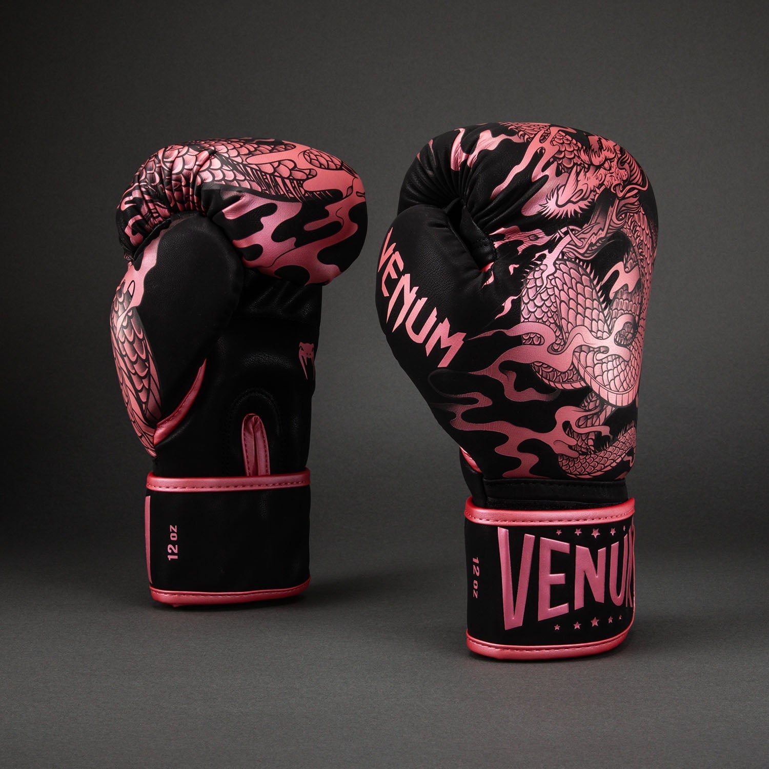 Gants de boxe Dragon's Flight Noir/Rose métallisé