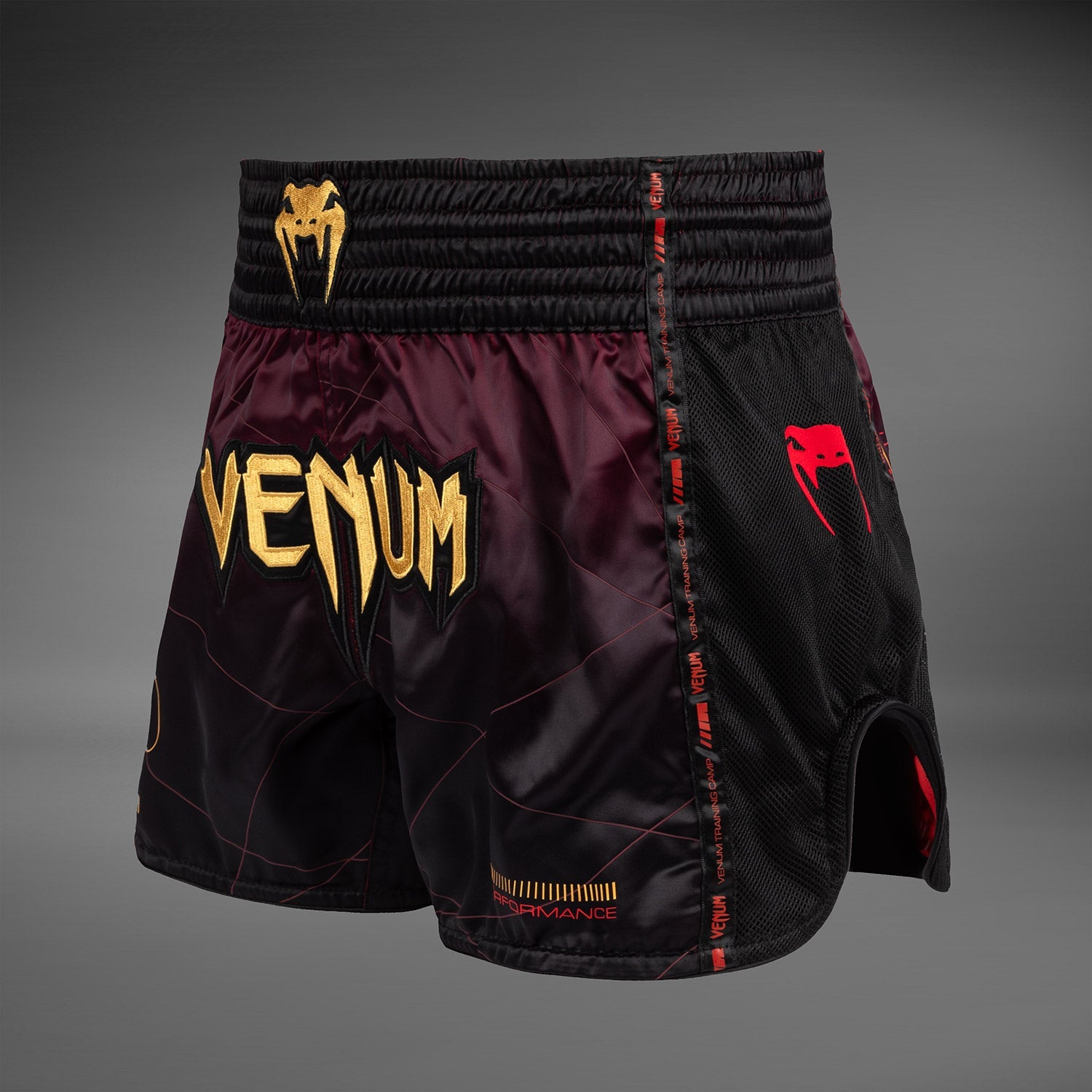 Short de Muay Thai Venum Tactical XT- Noir/Bordeaux/Or