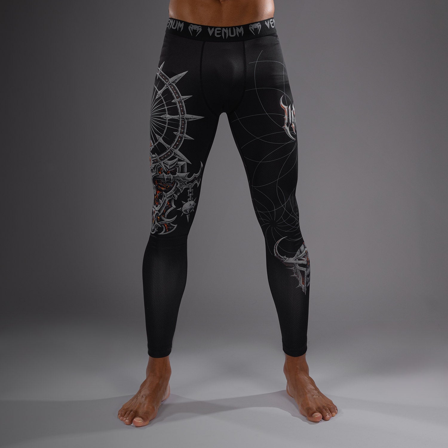 Pantalon de Compression pour Hommes Venum Gladiator 5.0 - Noir/Argent