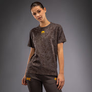 T-shirt en Coton à Manches Courtes pour Femmes UFC Fusion by Venum Fight Week - Marron Terrestre