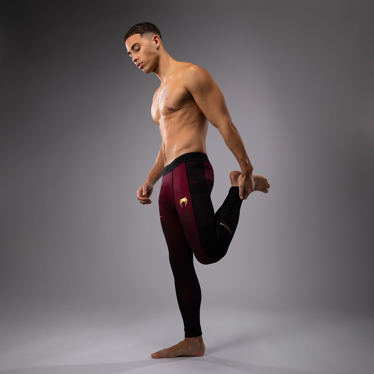 Pantalon de Compression Venum Tactical XT- Noir/Bordeaux/Or