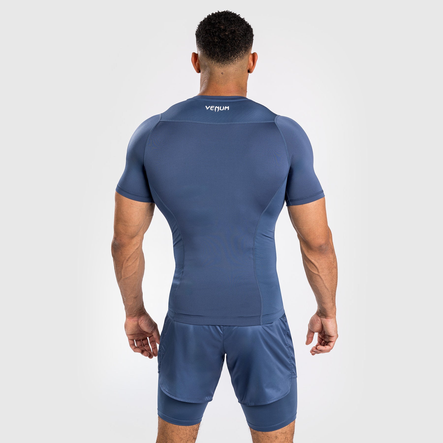Rashguard à Manches courtes pour Hommes Venum Attack - Bleu marine