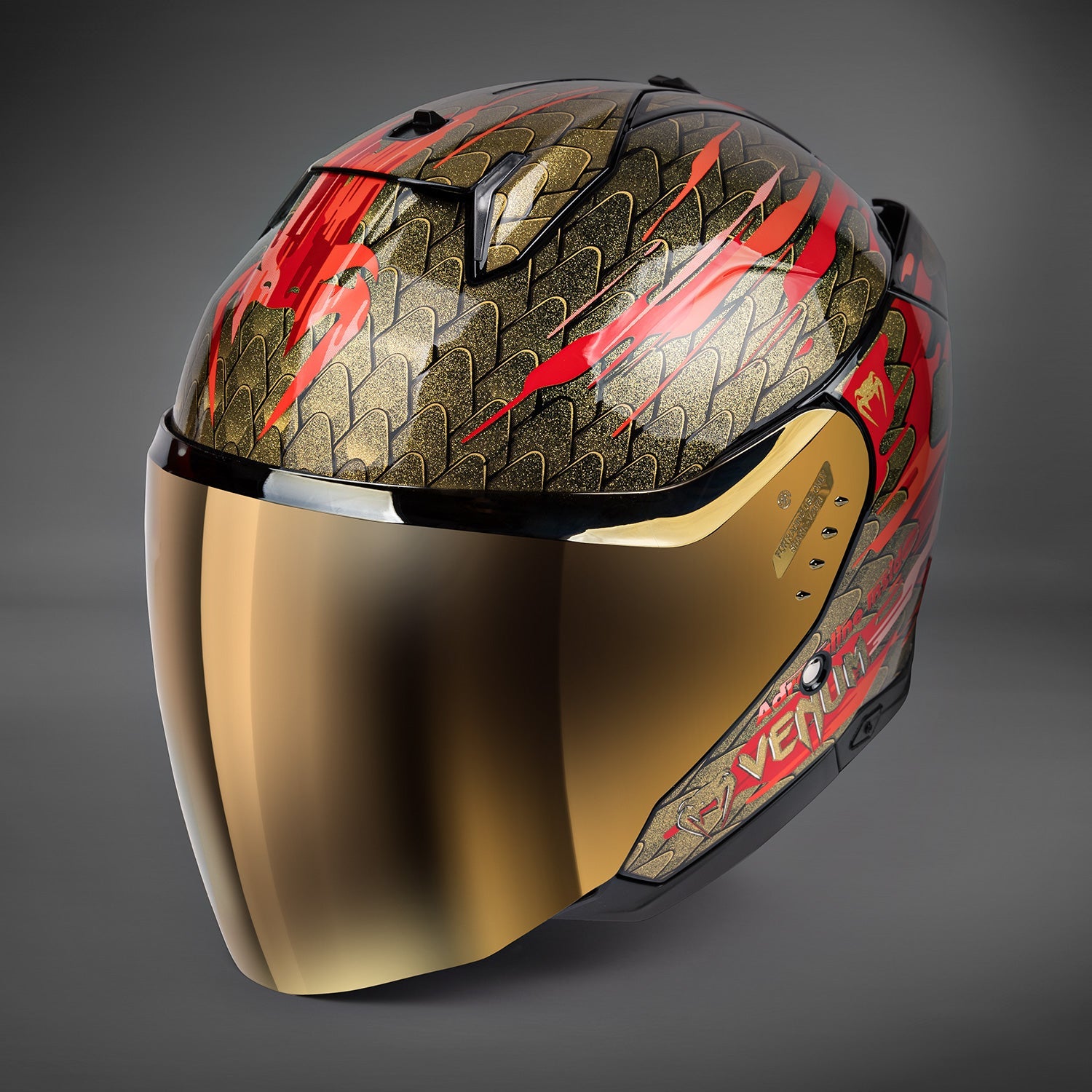 Casque de moto Venum x Shark SKWAL i3 JET - Rouge/Or