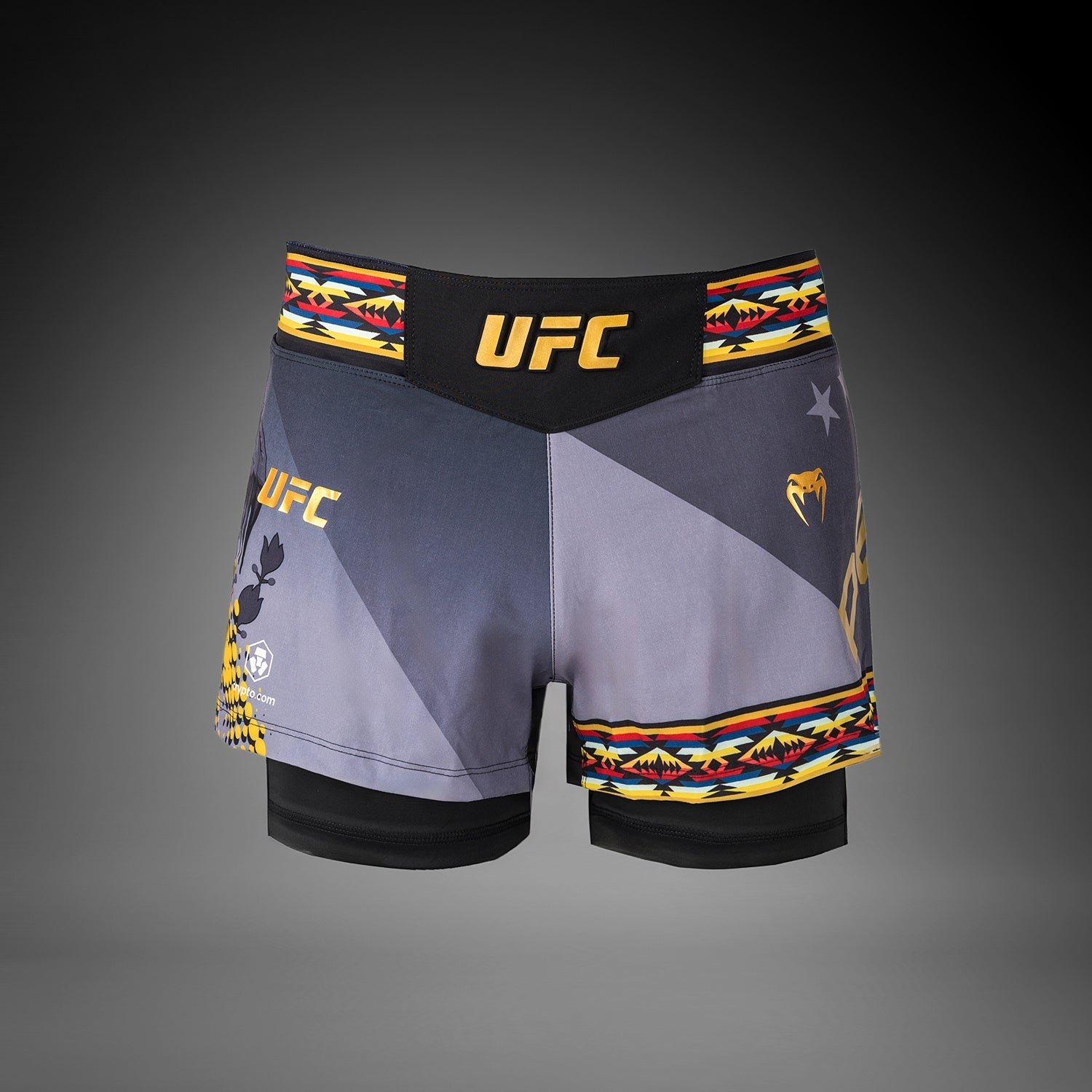 Short de combat court pour femmes UFC Unrivaled by Venum Julianna Peña - Noir