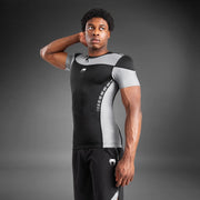 Rashguard À Manches Courtes pour Hommes Venum Tempest - Noir/Gris