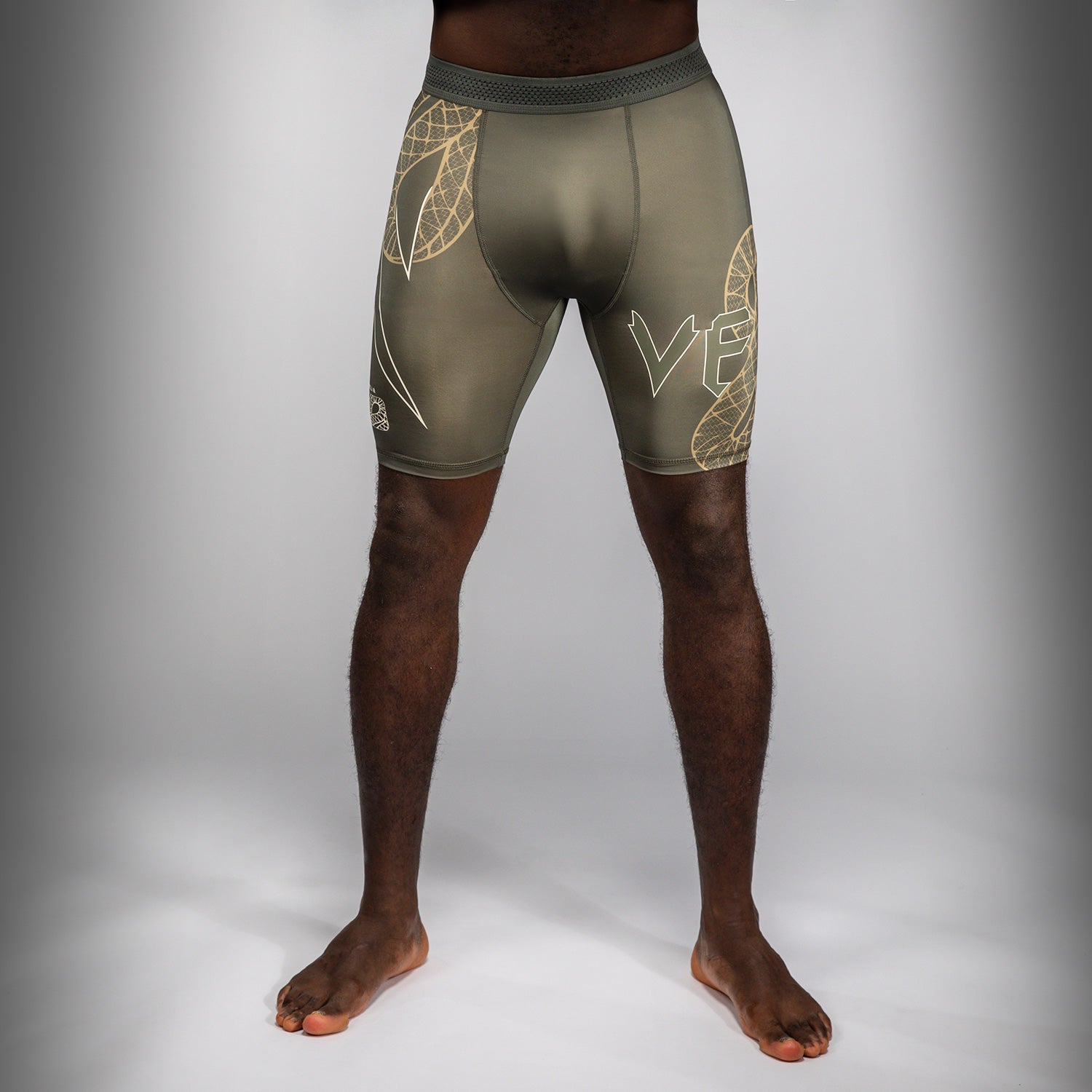 Short de Compression Venum Serpenti – Kaki/Bronze/Ivoire