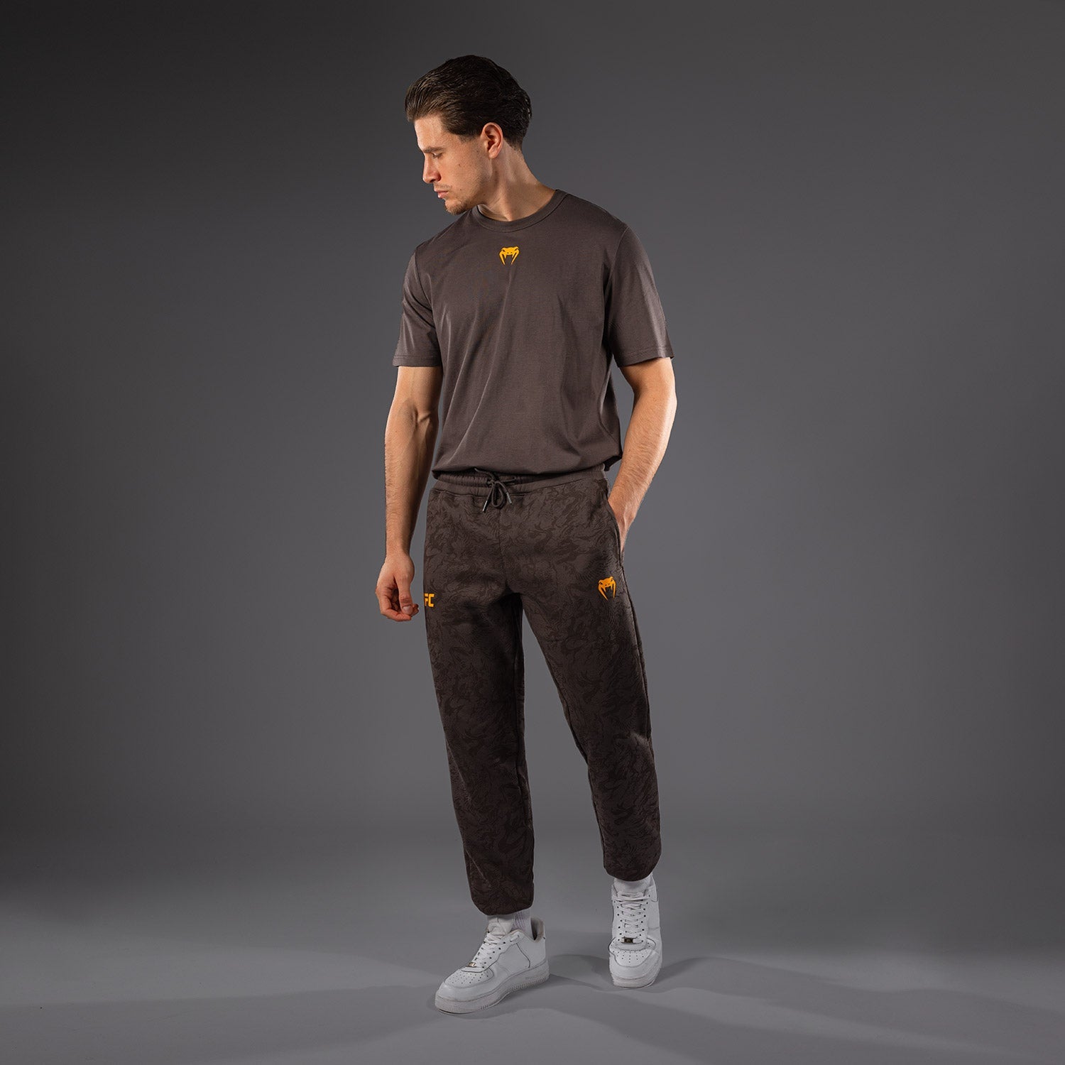 Pantalon en Coton pour Hommes UFC Fusion by Venum Fight Week - Marron Terrestre