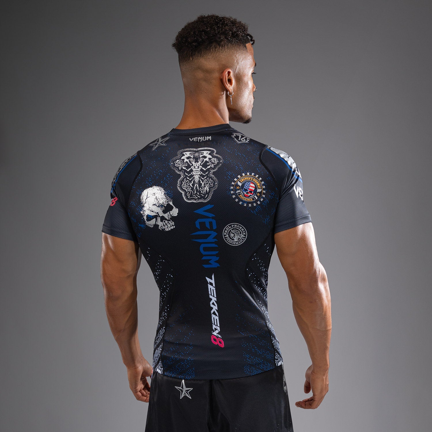 Rashguard Venum x TEKKEN 8 - Paul Phoenix - Noir/Bleu