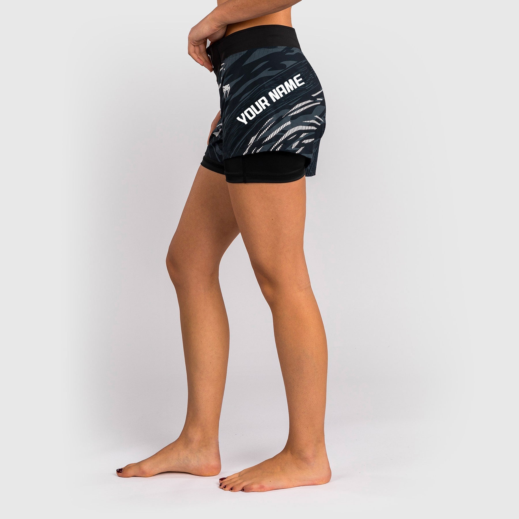 Shorts de Combat pour Femmes UFC Fusion by Venum Personnalisé Authentic Fight Night - Noir