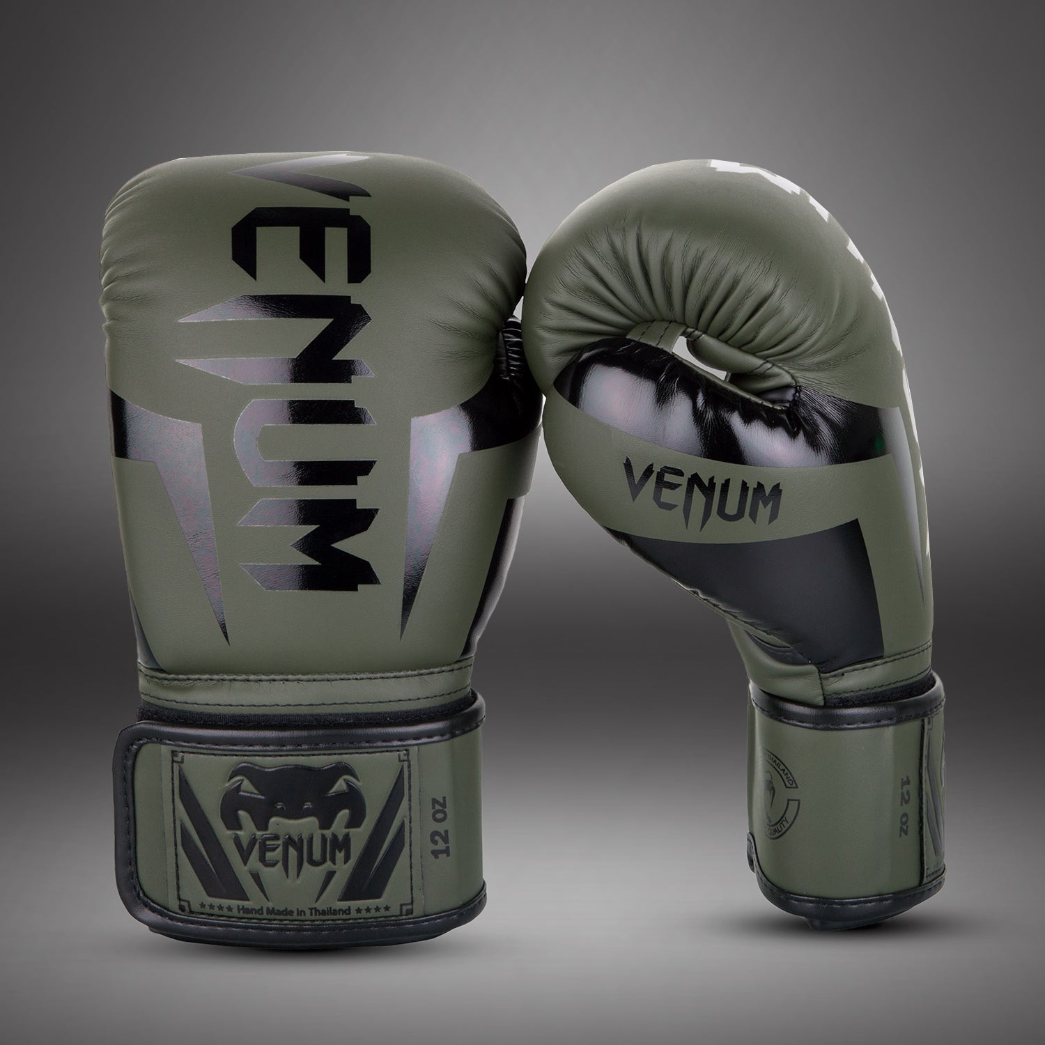 Gants de boxe Venum Elite - Kaki/Noir