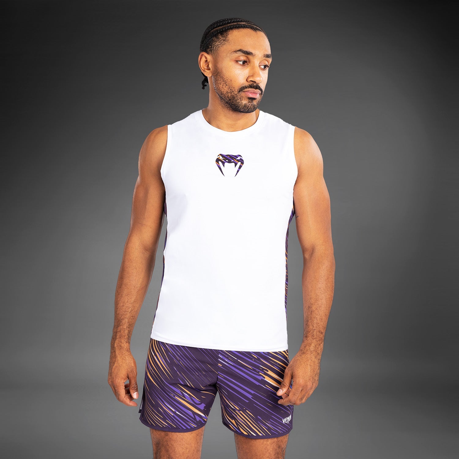 Débardeur pour Hommes Venum Rapid - Blanc/Violet Foncé